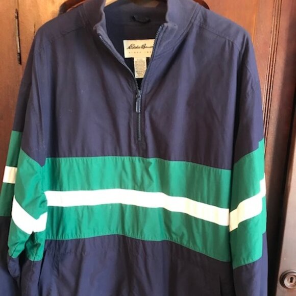 Eddie Bauer Vintage 1/3 Zip Pullover Windbreaker Size XXL Tall - Picture 1 of 12